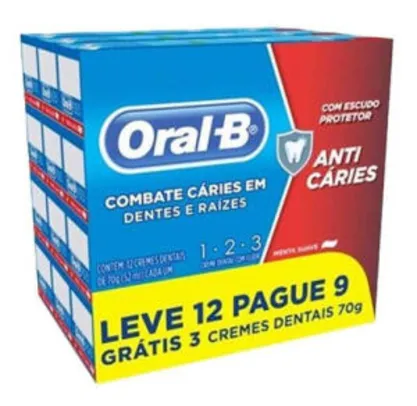 12 Cremes Dentais Oral-b 123 70g - R$18