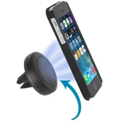 Excelvan Universal Air Vent Magnetic Car Cellphone Mount Holder  -  BLACK - R$ 6,80