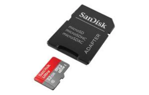 [Submarino] Cartão Micro Sd 32gb Sandisk Ultra (Classe 10) - R$ 39,89 em 4x no SubCard