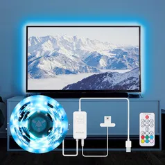 Fita de LED 2 Metros com sensor para TV BlitzWolf® BW-LT32 2M USB RGB | R$ 133