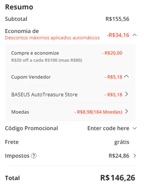 Imagem na descrição da promoção