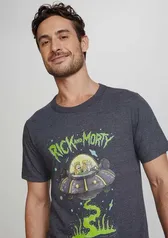 Camiseta Unissex Em Algodão Rick And Morty Hering