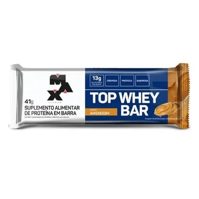 Barra de Proteina Top Whey Bar Amendoim 41G Max Titanium