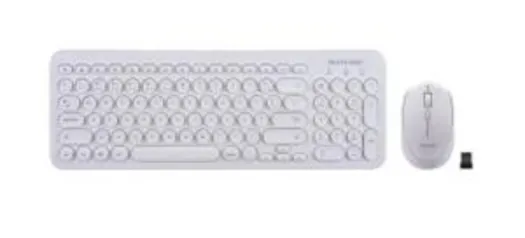 Teclado e Mouse Multilaser Sem Fio 2.4 Ghz Multimídia Branco | R$110