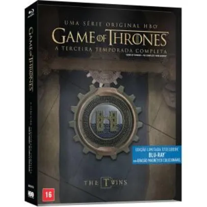 Blu-Ray Steelbook Game Of Thrones - 3ª Temp. + Brasão Magnético Colecionável | R$55