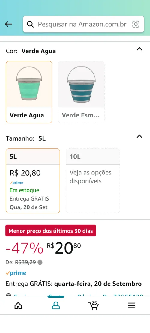 Imagem na descrição da promoção