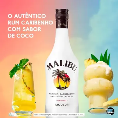 [ PRIME | MISSÃO | 2 Unidades - R$ 36 CADA ] Rum Malibu Sabor Coco - 750 ml