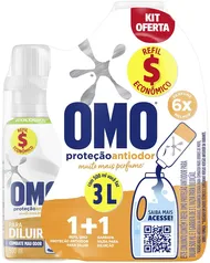 [Prime] Kit Garrafa para Diluição + Lava-Roupas Líquido para Diluir Omo Proteção Antiodor | R$ 20