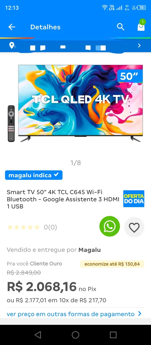 Imagem na descrição da promoção