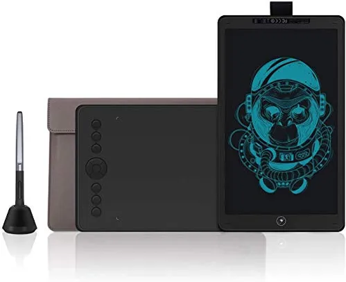 Mesas Digitalizadoras Inspiroy Ink H320M, Tablet de LCD com Caneta Stylus 8192, Pressão 11 Teclas de Prensa e Suporte Android, HUION