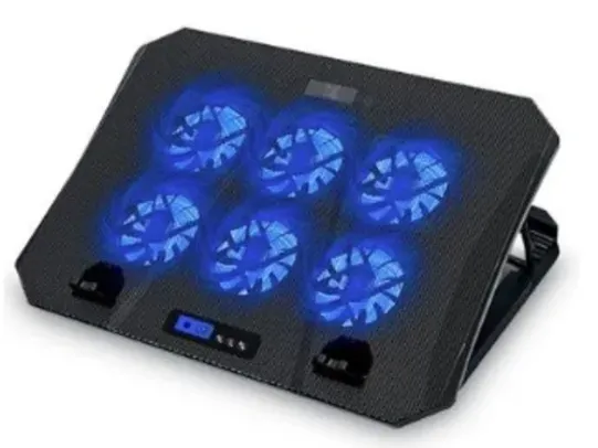 Suporte para Notebook Maxprint Popmax High, 5x Ajustes, 6x Fans, 2x USB, Até 15.6, Preto - 60000119