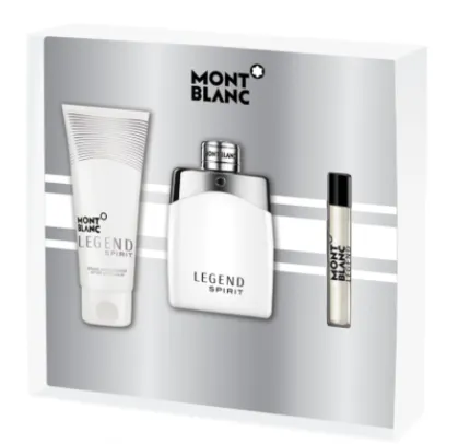 Kit Perfume Montblanc Legend Spirit Eau De Toilette 100ml + Loção Pós Barba 100ml + Flaconete 7,5ml