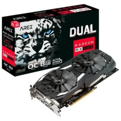 Placa de Vídeo Asus Arez Dual AMD Radeon RX 580 OC Edition, 8GB | R$1.100