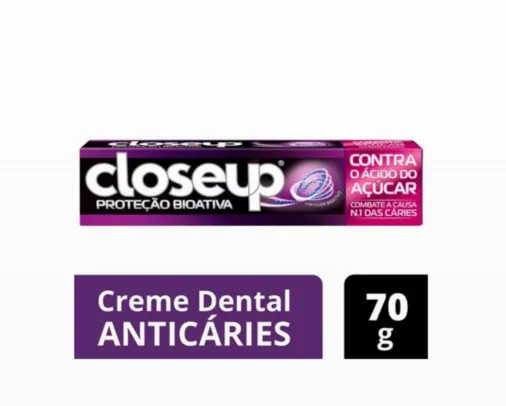 [Leve 6 pague 4] Creme Dental Close-Up Proteção Bioativa Contra o Ácido do Açúcar 70g | R$0,25 unidade