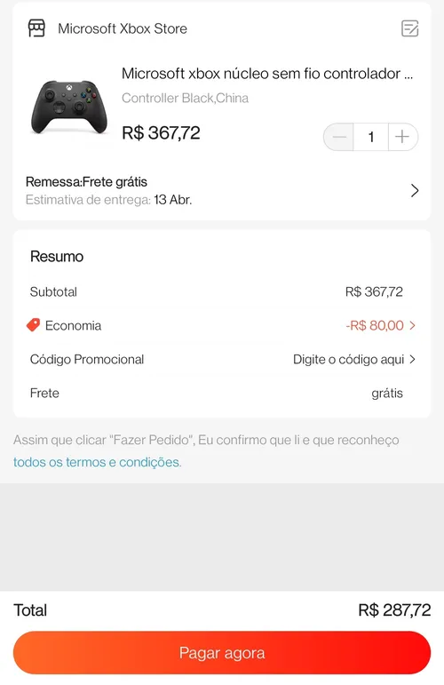 Imagem na descrição da promoção