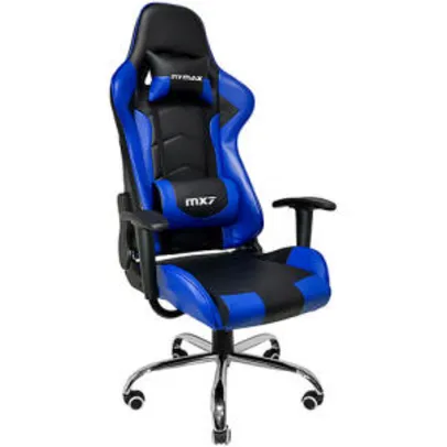 Cadeira Gamer Mymax Mx7 Giratória Preta/Azul | R$764
