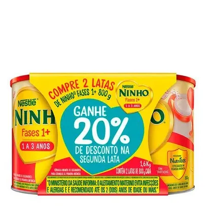 Kit Fórmula Infantil Ninho Fases +1 800g 2 Unidades