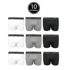 APP AMERICANAS | Kit 10 Cuecas Box de Algodão Sortidas Cotton Masc C5 | R$ 50