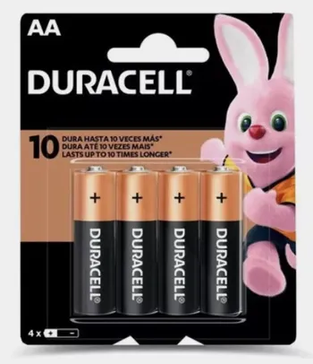 [Lv 2, Pg 1] Pilha Alcalina AA com 4 unid - Duracell