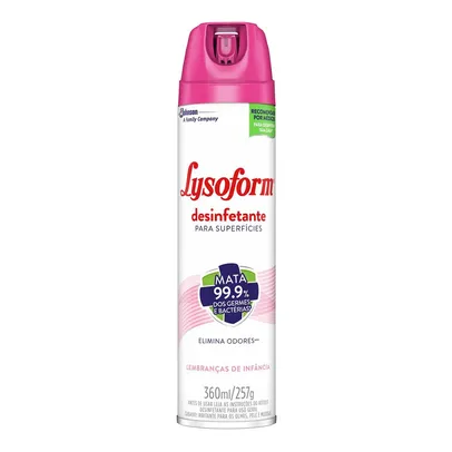 Desinfetante Lysoform Uso Geral Lembrança de Infância Aerossol 360ml