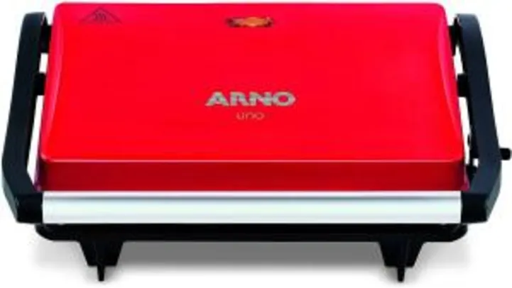 Grill Arno Compact Uno com Antiaderente - Vermelho | R$126