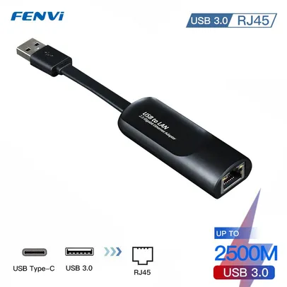 2500mbps ethernet usb 3.0 para rj45 placa de rede com fio externo