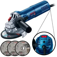 Esmerilhadeira Angular 5 POL 900W Gws 9-125 S com Controle de Velocidade + 3 Discos BOSCH | R$395