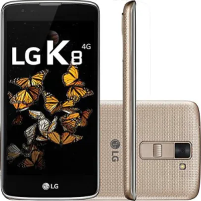 Saindo por R$ 630: [Sou Barato]Smartphone LG K8 Android 6.0 Marshmallow Tela 5" 16GB 4G Câmera de 8MP - Dourado - SouBarato R$630,00 até 6x sem juros | Pelando
