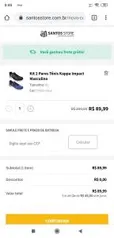 Kit 2 Pares Tênis Kappa Impact Masculino R$90