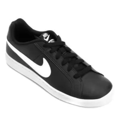 Tênis Couro Nike Court Royale Masculino - Preto e Branco | R$120