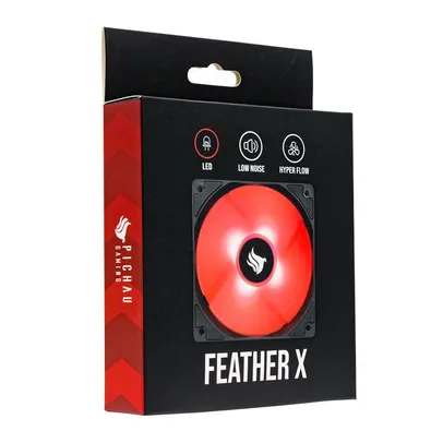 Saindo por R$ 29,5: Ventoinha Pichau Gaming Feather X Led Vermelho, PG-FX120-RED | Pelando