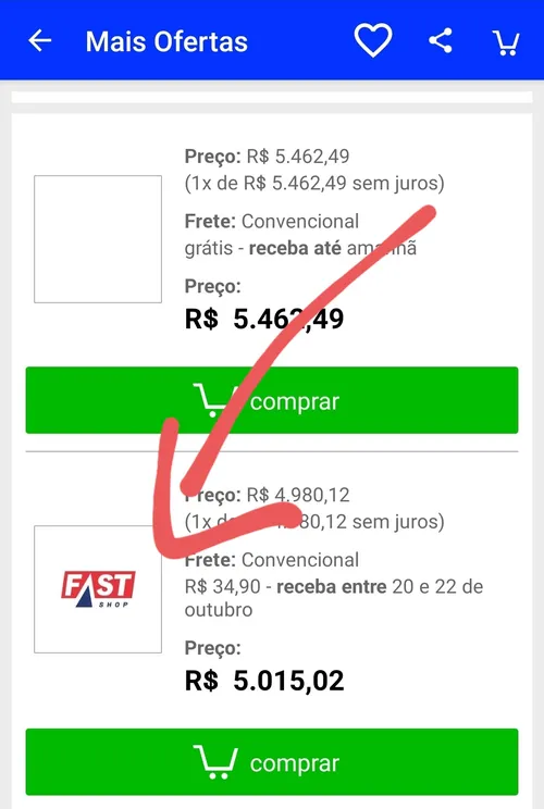 Imagem na descrição da promoção