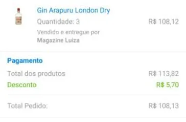 Gin Arapuru London Dry - 750ml - R$37