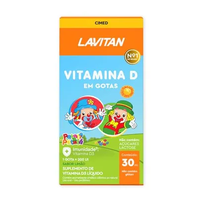 LAVITAN VIT-D SOL OR FR 30ML, Laranja, Pequeno