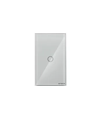 Steck, Interruptor Inteligente 4X2, Touch Wi-Fi Steck Ambiente Conectado, 1 Módulo, Bivolt, Branco