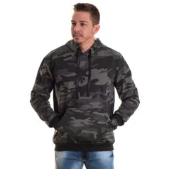 Moletom Lucas Lunny Canguru Camuflado Cinza - TAM P | R$40