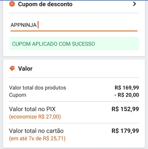 Imagem na descrição da promoção