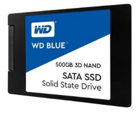 SSD WD Blue, 500GB, SATA, Leitura 560MB/s, Gravação 530MB/s