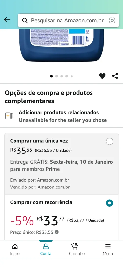 Imagem na descrição da promoção