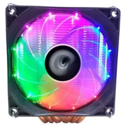 CPU Cooler Rise Mode Gamer G800,6 heat pipes, 2 torres - 2x90mm, RGB - RM-AC-O8-RGB | R$144