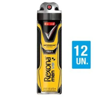 Kit Desodorante Antitranspirante Aerossol Rexona V8 150ml Com 12un R$ 66