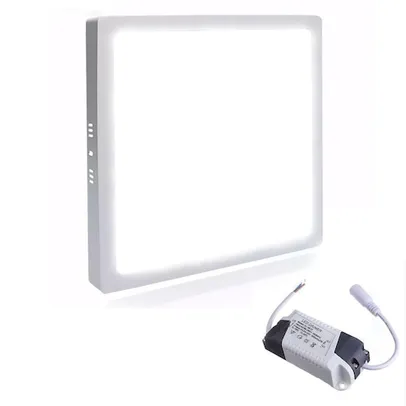 Painel Plafon Led 25w Quadrado Sobrepor  - Branco Frio Decoração Casa Loja