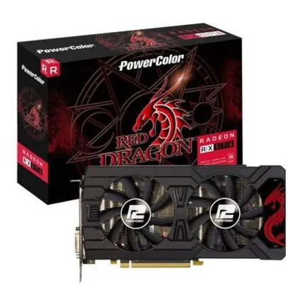 Placa de Vídeo PowerColor rx 570 GDDR5 de 4 gb radeon rx 570 axrx 570 4GBD5-DHDV3 / oc