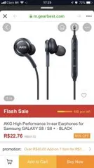 Fone de Ouvido AKG de Alta Performance para Samsung Galaxy S8 / S8+ R$23