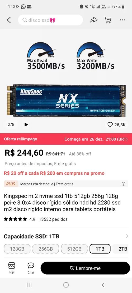 Imagem na descrição da promoção