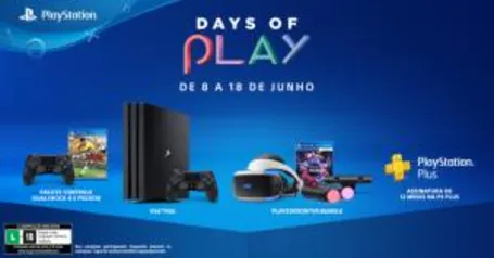 Days of Play - PSN Plus com 30 reais off + descontos em jogos