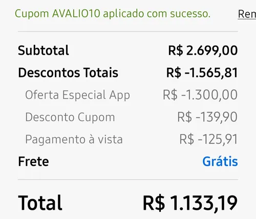 Imagem na descrição da promoção