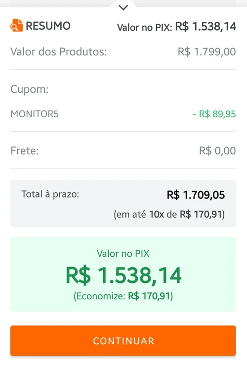 Imagem na descrição da promoção