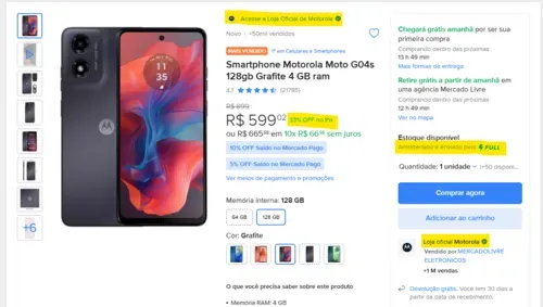 Imagem na descrição da promoção