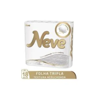 Papel Higiênico Neve Premium Comfort Folha Tripla – 54 Rolos | R$55
